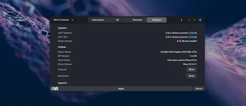 Linux GPU Control Application - Software