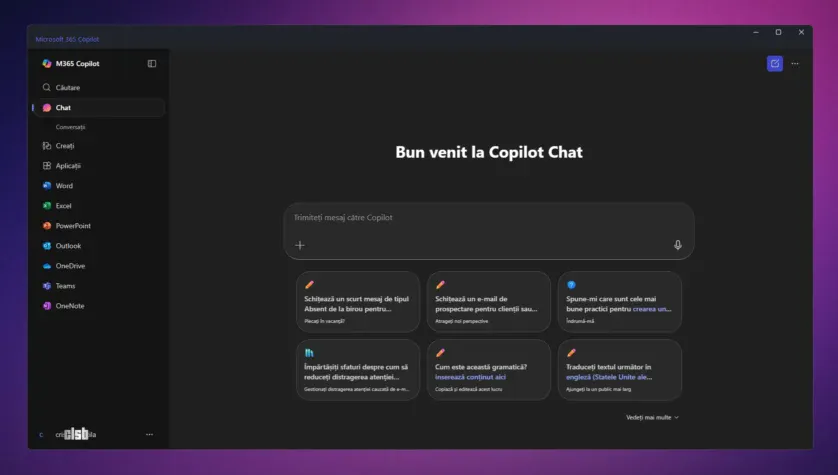 Copilot Chat în Windows 11
