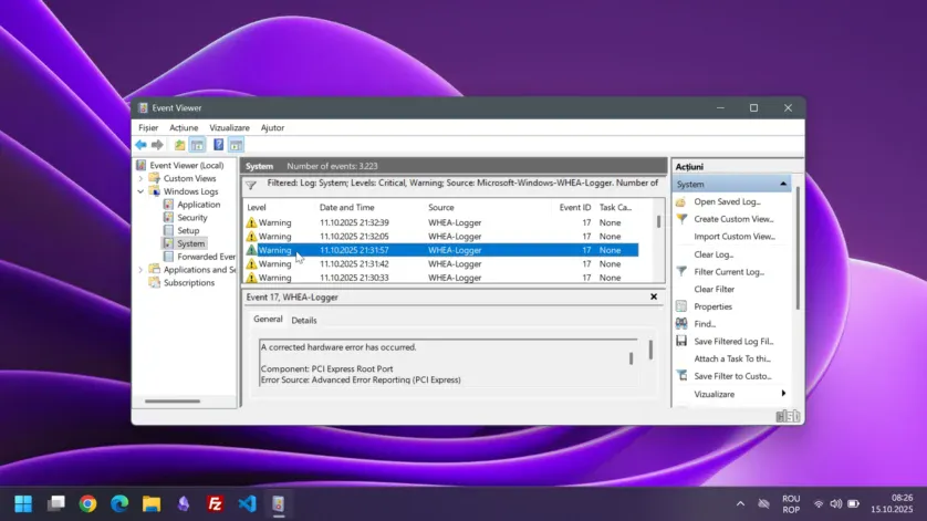 Erori PCI și în Windows 11