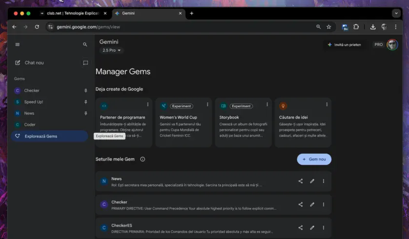 Gems în Gemini