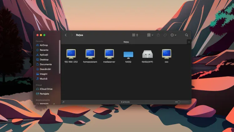 pictograme macOS pentru computerele Windows din rețea