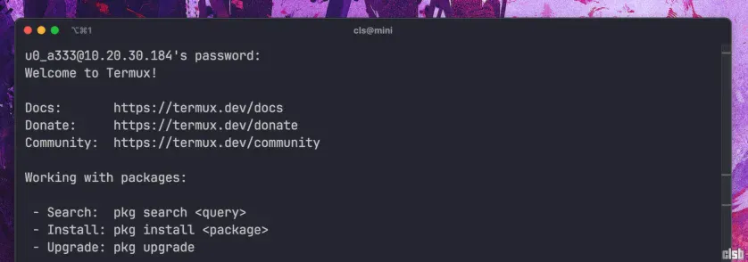 SSH în Termux