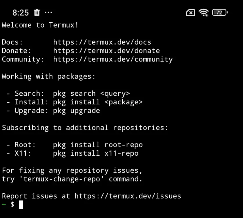 Termux în Android