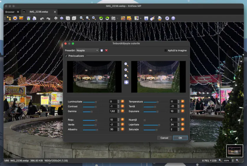 XnView: program pentru ajustarea proprietăților fotografiilor