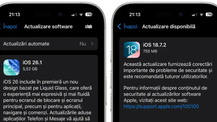 Actualizări iOS