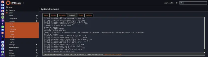 Actualizări OPNsense