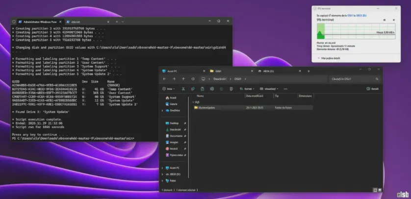 configurare SSD pentru Xbox