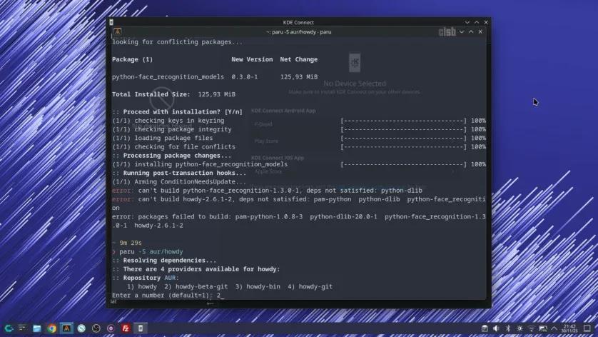 Dependențe Python pentru Howdy