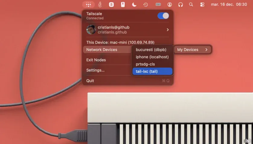 Tailscale: dispozitive din rețea