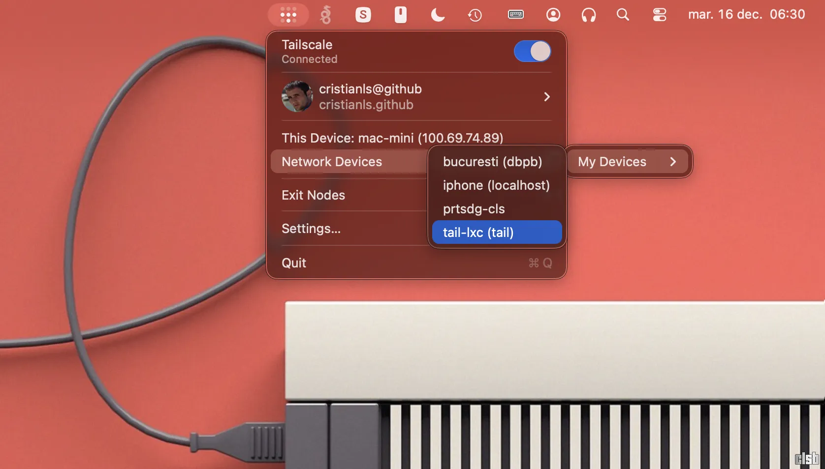Tailscale: dispozitive din rețea