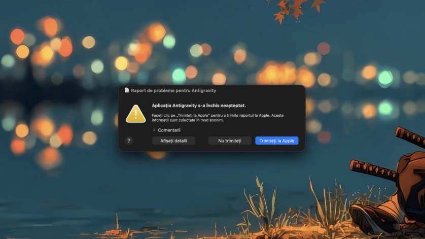Google Antigravity - probleme