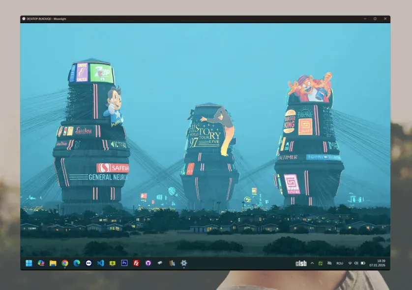 Conectat la Surface cu Moonlight și Sunshine