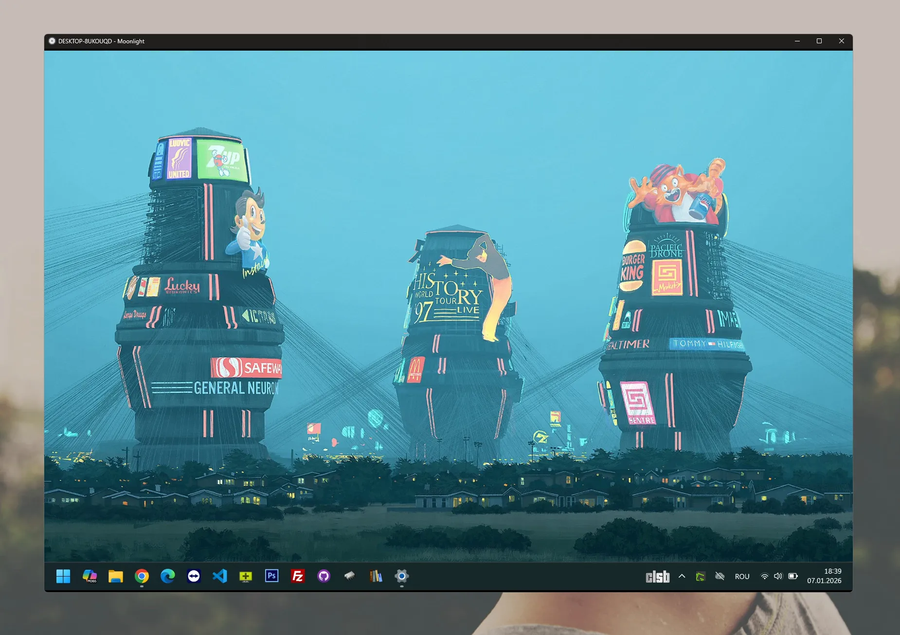 Conectat la Surface cu Moonlight și Sunshine