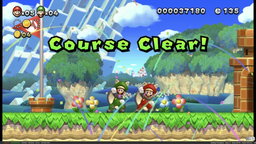 Course Clear - Super Mario în Eden Emulator
