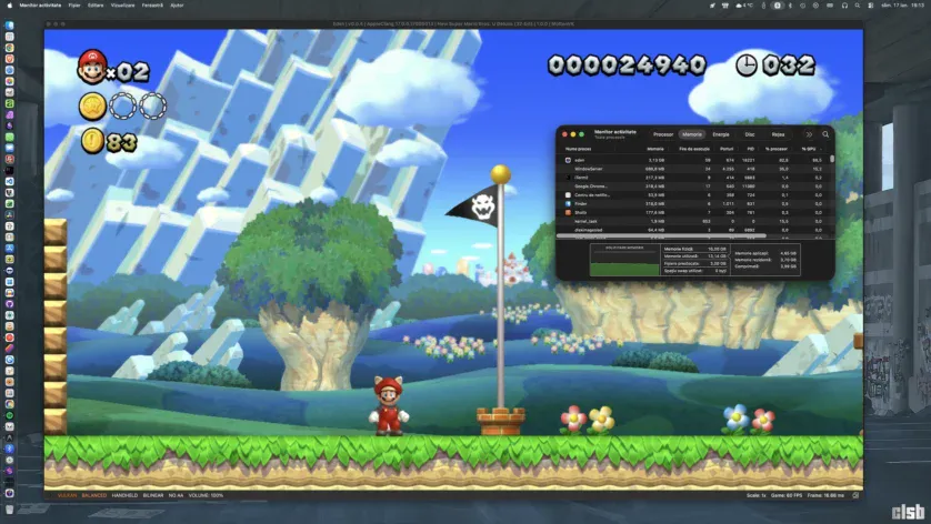 Eden Emulator - consum de resurse în macOS