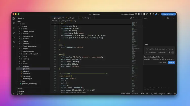 Gemini 3.1 în Gravity