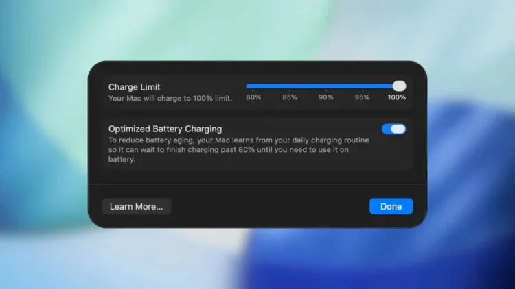 macOS 26.4 - Limită de încărcare a bateriei